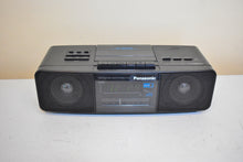 Load image into Gallery viewer, Tech Black 1980s Panasonic Model RX-250 AM FM Cassette Tape Digital Alarm Clock Radio! Excellent Condition! Sounds Great!