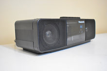 Load image into Gallery viewer, Tech Black 1980s Panasonic Model RX-250 AM FM Cassette Tape Digital Alarm Clock Radio! Excellent Condition! Sounds Great!