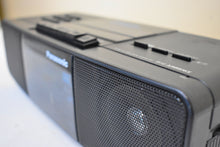 Load image into Gallery viewer, Tech Black 1980s Panasonic Model RX-250 AM FM Cassette Tape Digital Alarm Clock Radio! Excellent Condition! Sounds Great!