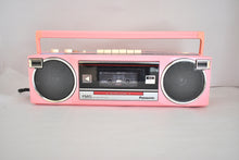 Load image into Gallery viewer, Madonna Pink 80s Panasonic Model RTX-FM15 AM FM Cassette Mini Boombox Radio! Sounds Great Excellent Condition! Rare Color!