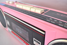 Load image into Gallery viewer, Madonna Pink 80s Panasonic Model RTX-FM15 AM FM Cassette Mini Boombox Radio! Sounds Great Excellent Condition! Rare Color!