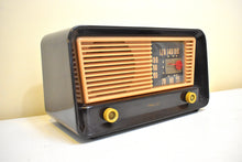 Load image into Gallery viewer, Espresso Brown Bakelite 1949 Philco Model 49-902 Vacuum Tube AM Radio Sounds Great Loud! Excellent Condition!
