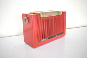 Betty Blade Red 1950 Philco Model 51-631 AM Portable Vacuum Tube Radio Excellent Condition! Sounds Great!