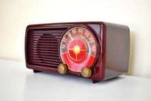 Load image into Gallery viewer, Cabernet Burgundy 1953 Philco Transitone Model 53-561 AM Vacuum Tube Radio Sounds Great! Excellent Condition!