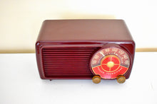 Load image into Gallery viewer, Cabernet Burgundy 1953 Philco Transitone Model 53-561 AM Vacuum Tube Radio Sounds Great! Excellent Condition!