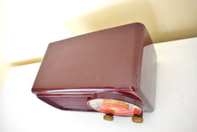 Load image into Gallery viewer, Cabernet Burgundy 1953 Philco Transitone Model 53-561 AM Vacuum Tube Radio Sounds Great! Excellent Condition!