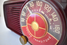 Load image into Gallery viewer, Cabernet Burgundy 1953 Philco Transitone Model 53-561 AM Vacuum Tube Radio Sounds Great! Excellent Condition!