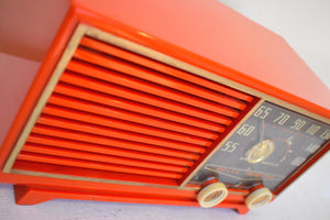 Mandarin Orange 1953 Philco Model 53-562 Vacuum Tube Radio Awesome Condition! Looks and Sounds Great!