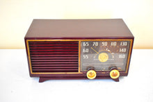Load image into Gallery viewer, Burgundy Oxblood 1953 Philco Transitone Model 53-562 AM Vacuum Tube Radio Excellent Condition! Sounds Great!