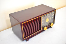 Load image into Gallery viewer, Burgundy Oxblood 1953 Philco Transitone Model 53-562 AM Vacuum Tube Radio Excellent Condition! Sounds Great!