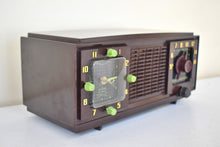 Load image into Gallery viewer, Choco et Menthe 1953 Philco Transitone Model B711 AM Vacuum Tube Radio Rare Unique Color Combo Sounds Great!