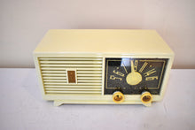 画像をギャラリービューアに読み込む, マンダリンオレンジ 1953 Philco モデル 53-562 真空管ラジオと箱 素晴らしい状態です!見た目も音も素晴らしい！