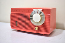 Load image into Gallery viewer, Salmon Pink 1958 Philco Model E814-124 AM Vacuum Tube AM Radio! Sounds Awesome!