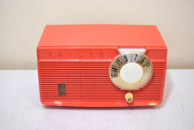 Load image into Gallery viewer, Salmon Pink 1958 Philco Model E814-124 AM Vacuum Tube AM Radio! Sounds Awesome!