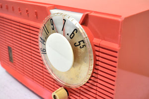 Salmon Pink 1958 Philco Model E814-124 AM Vacuum Tube AM Radio! Sounds Awesome!