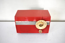 Load image into Gallery viewer, Flyer Red 1959 Philco Model F813-124 Vacuum Tube Radio Sounds Great Excellent Condition!