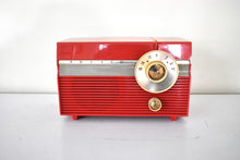 Load image into Gallery viewer, Flyer Red 1959 Philco Model F813-124 Vacuum Tube Radio Sounds Great Excellent Condition!
