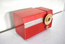 Load image into Gallery viewer, Flyer Red 1959 Philco Model F813-124 Vacuum Tube Radio Sounds Great Excellent Condition!