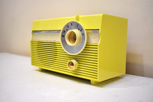 Load image into Gallery viewer, Citron Yellow 1959 Philco Model F813-124 Vacuum Tube Radio Sounds Great Excellent Condition!