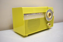 Load image into Gallery viewer, Citron Yellow 1959 Philco Model F813-124 Vacuum Tube Radio Sounds Great Excellent Condition!