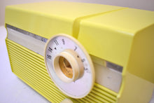 Load image into Gallery viewer, Citron Yellow 1959 Philco Model F813-124 Vacuum Tube Radio Sounds Great Excellent Condition!