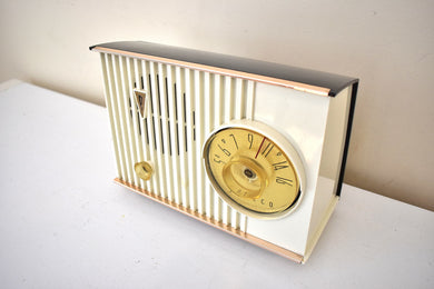 Bluetooth Ready To Go - Black Ivory 1960 Philco F824-124 AM Vacuum Tube Radio Sounds Great! Excellent Condition!