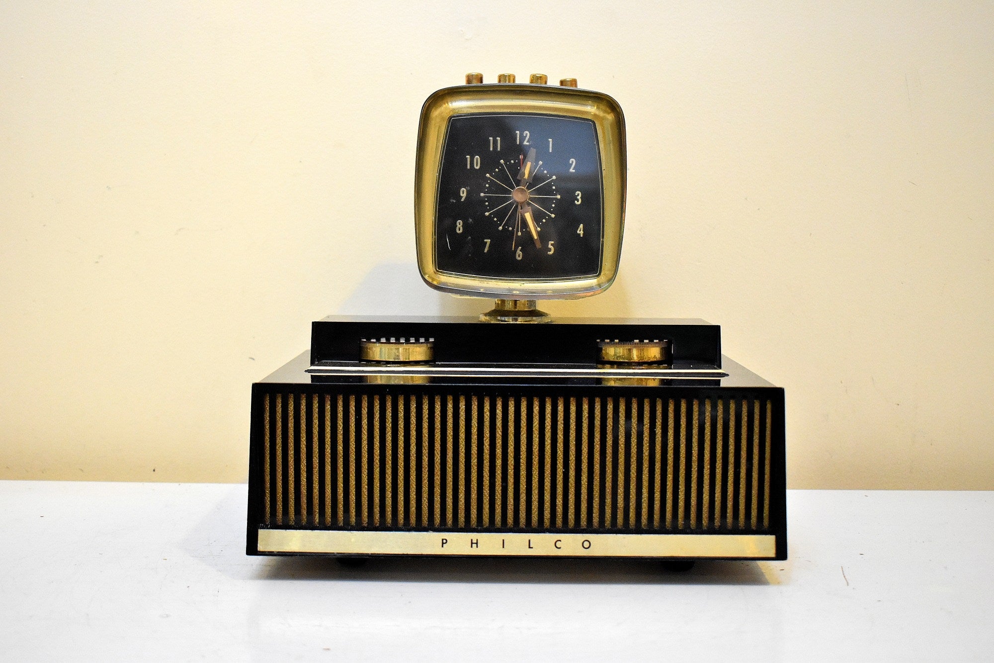 Monoluth Clock Monolith Black White 1958 Philco Predicta Model H765-124 Vacuum Tube A ...