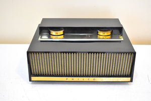 WHAT IS IT?? Monolith Black 1958 Philco Predicta Model H838-124 Vacuum Tube AM Radio ~ WeIrD!