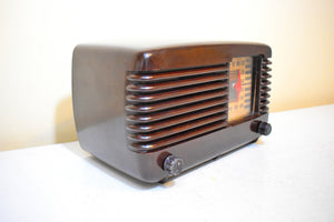 Swirly Brown Bakelite 1942 Philco Model PT-91 Vacuum Tube AM Radio Sounds Great! Excellent Condition!