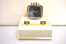 画像をギャラリービューアに読み込む, オーラ ホワイト 1959 Philco Predicta Model H765-124 真空管 AM クロック ラジオ 素晴らしい!