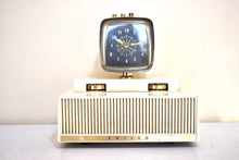 画像をギャラリービューアに読み込む, オーラ ホワイト 1959 Philco Predicta Model H765-124 真空管 AM クロック ラジオ 素晴らしい!