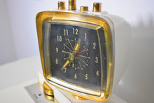 Load image into Gallery viewer, Aura White 1958 Philco Predicta Model H765-124 Vacuum Tube AM Clock Radio Awesome!