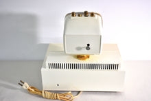 Load image into Gallery viewer, Aura White 1958 Philco Predicta Model H765-124 Vacuum Tube AM Clock Radio Awesome!