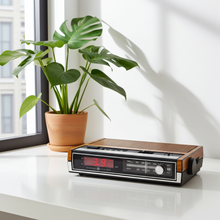 Load image into Gallery viewer, Wood Grain 1980s General Electric Model 7-4630C AM FM Digital Alarm Clock Radio! Excellent Condition!