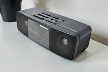 Load image into Gallery viewer, Tech Black 1980s Panasonic Model RC-X220 AM FM Digital Alarm Clock Radio! Excellent Condition! Sounds Great!