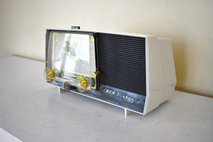 Charcoal and White 1957 RCA Model 1-C-5JE Vacuum Tube AM Radio Works Great Excellent Condition!