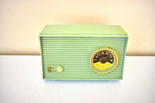 Load image into Gallery viewer, Bluetooth Ready To Go - Bungalow Green Blue Mid Century Vintage 1961 RCA Victor Model 1-RA-25 &quot;The Hardy&quot; Vacuum Tube Radio Sounds Great! Excellent Condition!