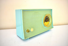 Load image into Gallery viewer, Bluetooth Ready To Go - Bungalow Green Blue Mid Century Vintage 1961 RCA Victor Model 1-RA-25 &quot;The Hardy&quot; Vacuum Tube Radio Sounds Great! Excellent Condition!