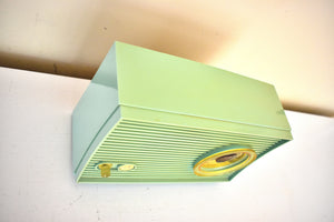 Bluetooth Ready To Go - Bungalow Green Blue Mid Century Vintage 1961 RCA Victor Model 1-RA-25 "The Hardy" Vacuum Tube Radio Sounds Great! Excellent Condition!