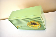 Load image into Gallery viewer, Bluetooth Ready To Go - Bungalow Green Blue Mid Century Vintage 1961 RCA Victor Model 1-RA-25 &quot;The Hardy&quot; Vacuum Tube Radio Sounds Great! Excellent Condition!