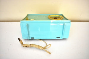 Bluetooth Ready To Go - Bungalow Green Blue Mid Century Vintage 1961 RCA Victor Model 1-RA-25 "The Hardy" Vacuum Tube Radio Sounds Great! Excellent Condition!