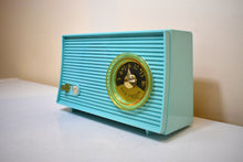 Charger l&#39;image dans la galerie, Bluetooth Ready To Go - Robin Egg 1961 RCA Victor Model 1-RA-25 &#39;The Hardy&#39; Vacuum Tube AM Radio Mid Century Sound Great! Awesome Color!