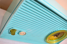 Load image into Gallery viewer, Bluetooth Ready To Go - Robin Egg 1961 RCA Victor Model 1-RA-25 &#39;The Hardy&#39; Vacuum Tube AM Radio Mid Century Sound Great! Awesome Color!
