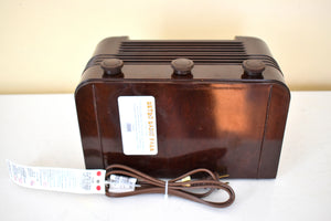 Espresso Brown Bakelite 1940 RCA Model 15X Vacuum Tube AM Radio! Sounds Great!! Excellent Condition!