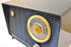 Bluetooth Ready To Go - Cubist Black 1956 RCA Victor Model 6-X-5 Vacuum Tube AM Radio Sounds Great! Excellent Plus Condition!