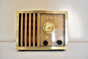 Bluetooth Ready To Go - Regis Gold Bakelite 1947 RCA Victor Model 75X11 AM Vacuum Tube Radio Sounds Great! Excellent Condition!
