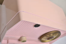 Load image into Gallery viewer, Shell Pink 1956 RCA Victor Model 8-X-6F AM Vacuum Tube Radio Rare Color and Great Player!