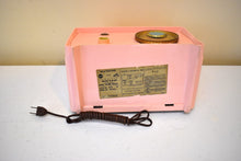 Load image into Gallery viewer, Shell Pink 1956 RCA Victor Model 8-X-6F AM Vacuum Tube Radio Rare Color and Great Player!