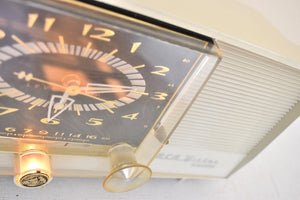 Bluetooth Ready To Go - Cream Ivory 1957 RCA Model C-4E Vacuum Tube AM Radio Sounds Great! Excellent Plus Condition!