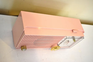 Sassy Pink 1962 RCA Victor Model RFD15P AM Vacuum Tube Clock Radio Sounds Terrific! Mid Century Looker!